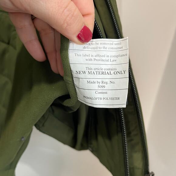 Lululemon Another Mile Jacket Landscape Green Size 8 Hooded Puffer Active Runner - Picture 6 of 10